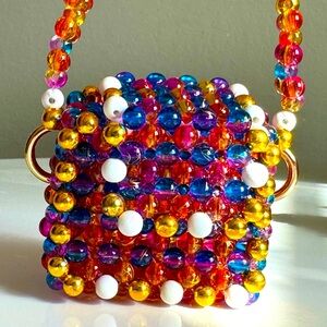 Multi-Colored Beaded Mini Bag